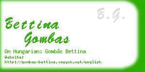 bettina gombas business card