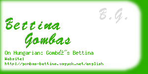 bettina gombas business card